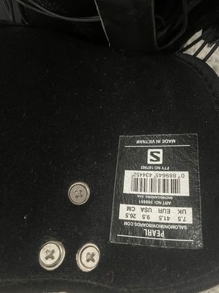 Botas de Snowboard Salomon Pearl negras.