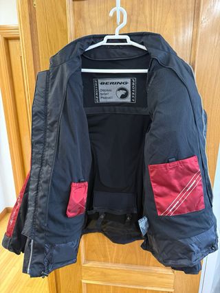 Chaqueta Moto Bering 3/4 Negra Roja