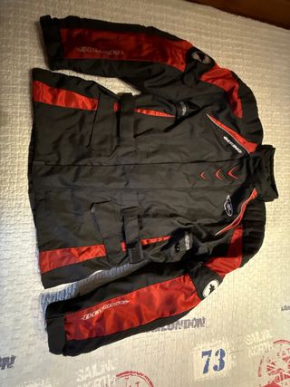 Chaqueta Moto Bering 3/4 Negra Roja