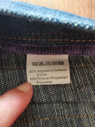 Desigual falda vaquera con abalorios