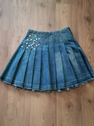 Desigual falda vaquera con abalorios