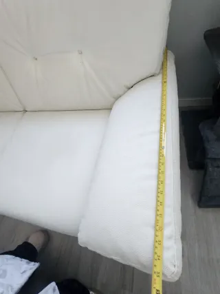 Sofá cama polipiel blanco NEGOCIABLE