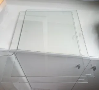 Cristales (2) para vitrina de vidrio