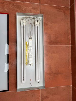 Lámparas de techo cocina cristal y metal