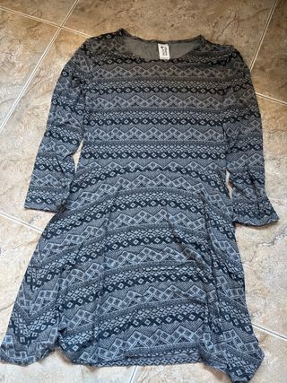 Vestido estampado manga larga