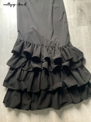 Falda flamenca elastica con volantes sevillanas XL