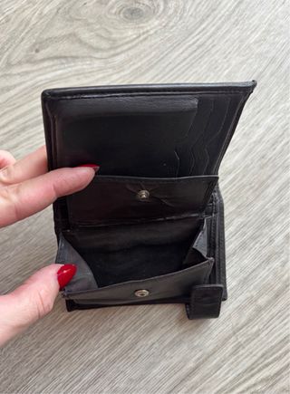 Cartera negra hombre de piel