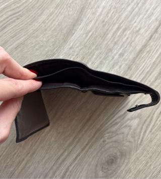 Cartera negra hombre de piel