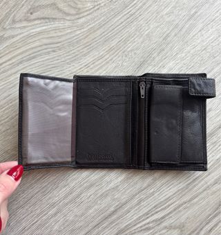 Cartera negra hombre de piel