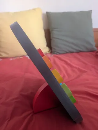 Reloj de madera infantil de aprendizaje pingüino