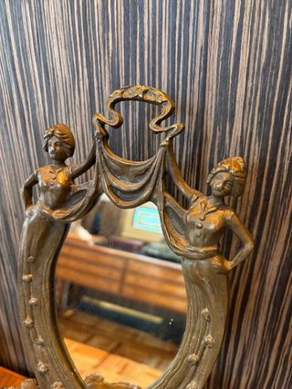 Espejo tocador Art Nouveau vacia bolsillos