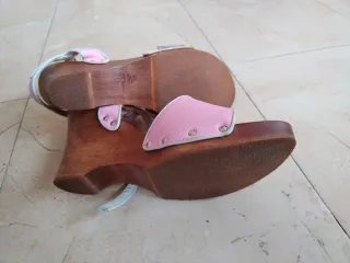 Sandalias mujer Hoyvoy rosa madera talla 38