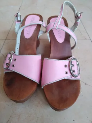 Sandalias mujer Hoyvoy rosa madera talla 38