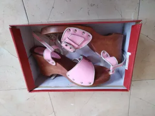 Sandalias mujer Hoyvoy rosa madera talla 38