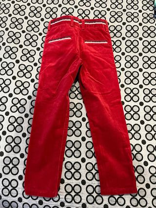Pantalón pana rojo Boboli 110 cm