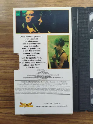 Nikita Dura de Matar VHS Luc Besson