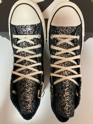 Converse Lift Hi talla 37’5 negro/glitter