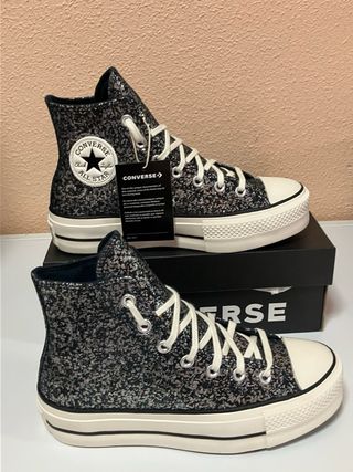 Converse Lift Hi talla 37’5 negro/glitter