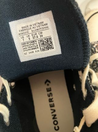 Converse Lift Hi talla 37’5 negro/glitter