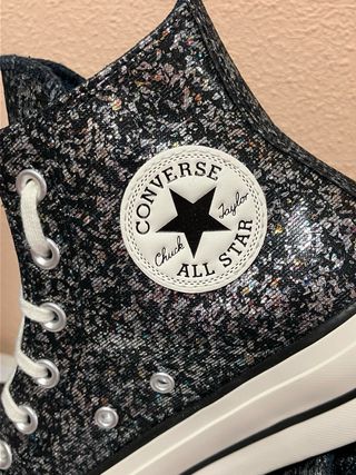 Converse Lift Hi talla 37’5 negro/glitter