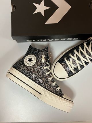 Converse Lift Hi talla 37’5 negro/glitter