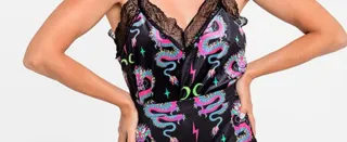 Camiseta Larga Estampado Dragones