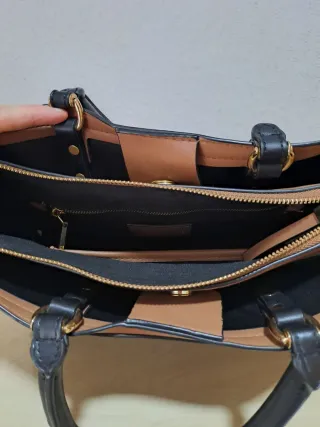 Bolso tote negro y marrón de Parfois