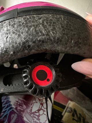 Patines 4 Ruedas Rosas con Cordones Azules