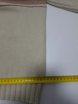 Chaqueta ROK Beige y Rosa Lana Cremallera