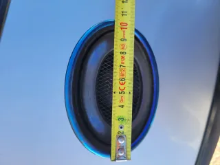 Cola de escape azul cromada