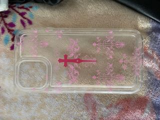 Cover iPhone 12 Trasparente Croci Rosa