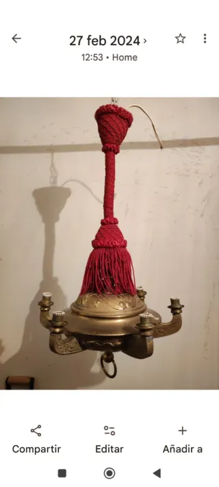 Lámpara de pie antigua forja