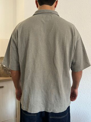 Polo vintage cremallera verde oliva