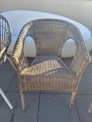 Sillas de mimbre Ikea (Set de 4)