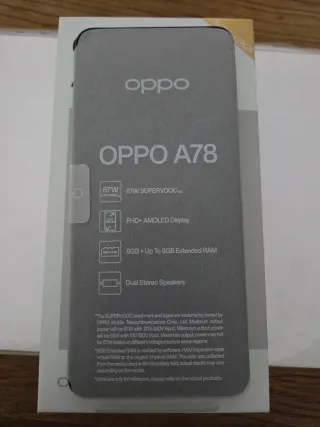OPPO A78 azul, batería estupenda