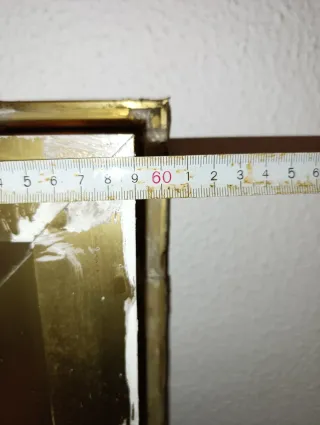 Ventana aluminio dorada con cristales