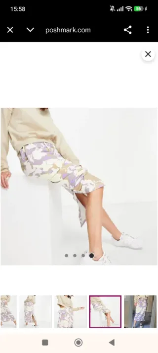 Falda larga estampada invierno. Marca monki.