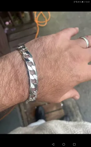 Pulsera Hombre Bañada en Plata