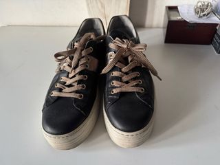 Nero Giardini Sneakers Donna Pelle Nero/bronzo