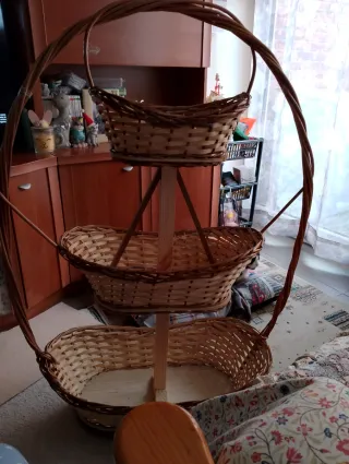 Elegante cesta de Navidad 3 piezas