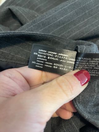 Pantalón Zara Raya Diplomática Pliegue