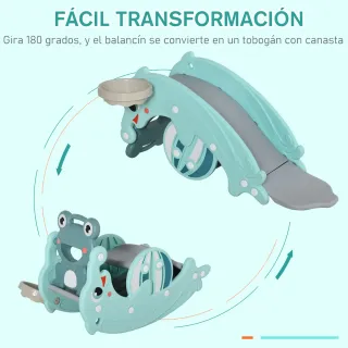 Balancín 3 en 1 con Tobogán para Niños