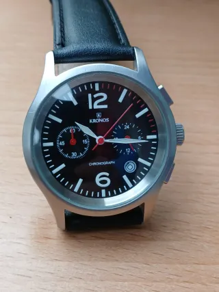 Reloj Kronos Crono Cuarzo Negro