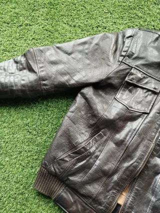 Cazadora XL Cuero Scotch & Soda Marrón