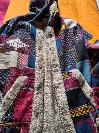 Cappotto donna felpato patchwork