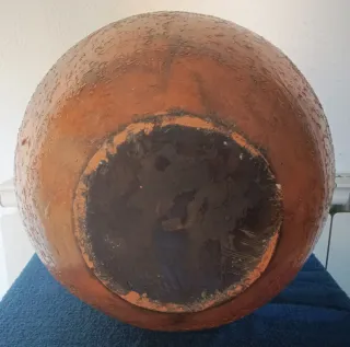 Tinaja catalana antigua de barro