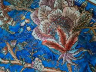 Posacenere Vintage Ceramica Oro Cina