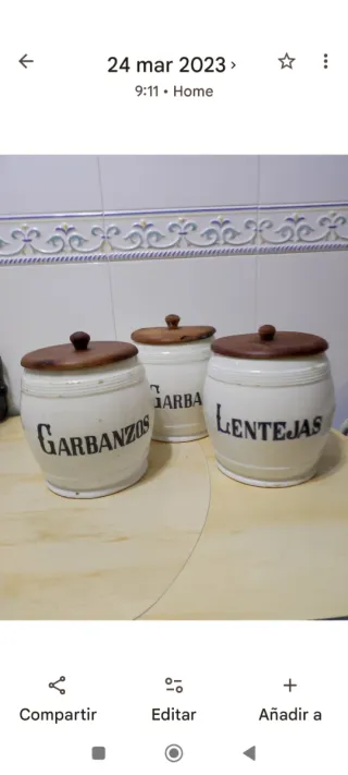 Tarros de cocina antiguos