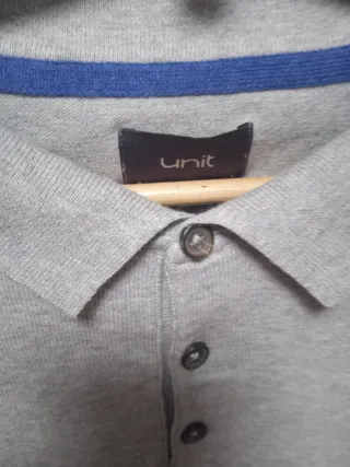 Jersey gris claro de manga larga talla L