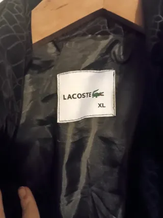 Chaleco Lacoste Aterciopelado Negro